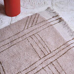 Tapis laine motif Masaï - rose - 200 x 300 cm