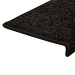 vidaXL Tapis d'escalier 15 Pièces 65x21x4 cm Noir