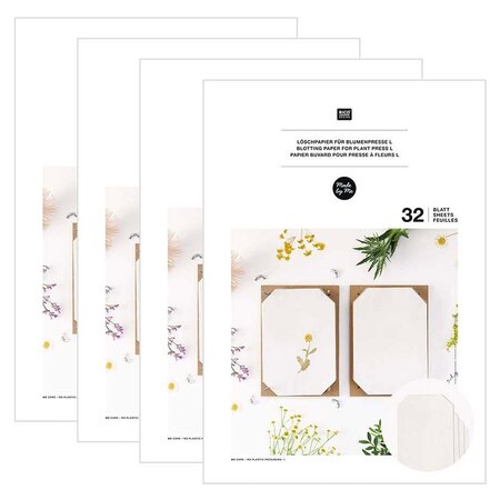 128 papiers buvard pour presse à fleur A4