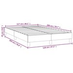 vidaXL Sommier à ressorts de lit Gris clair 120x200 cm Tissu