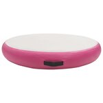 vidaXL Tapis gonflable de gymnastique avec pompe 100x100x10cm PVC Rose