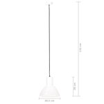 vidaXL Lampe suspendue 25 W Blanc Rond 28 5 cm E27