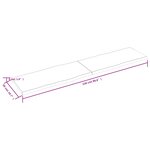 vidaXL Dessus de table bois chêne massif traité bordure assortie