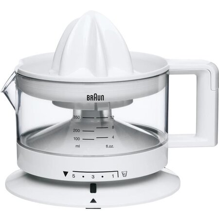 Braun cj3000 presse-agrumes - 20 w - 5 niveaux de contrôle de la pulpe - blanc