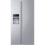 Haier hsogpif9183 - réfrigérateur américain 515l (337+178l) - froid ventilé - l90x h177 5cm - silver