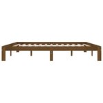 vidaXL Cadre de lit Marron miel Bois de pin massif 200x200 cm
