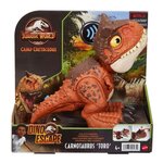 Jurassic world - bébé carnotaurus toro  avec mouvements activés par un bouton  apparence réaliste - figurine dinosaure - des 4 ans