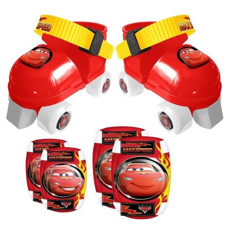 CARS Set Patins a Roulettes ajustables 23 a 27 et Protections - Disney