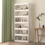vidaXL Bibliothèque/Séparateur de pièce Blanc 80x30x199 5cm Pin solide