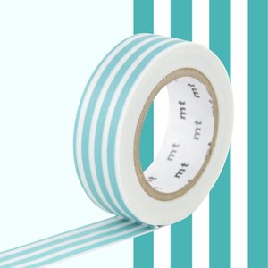 Masking tape lignes - Bleu lagon - 1 5 cm x 7 m