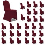 vidaXL Housses élastiques de chaise Bordeaux 30 Pièces