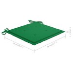 vidaXL Chaises de jardin empilables avec coussins 8 Pièces Teck solide