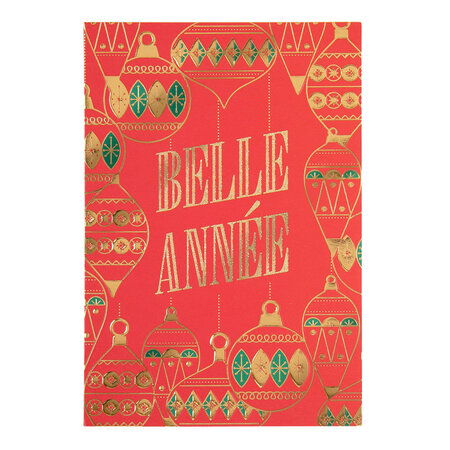 Carte De Vœux Noël Chic Multi Boules De Noël - Draeger paris