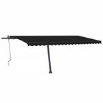 vidaXL Auvent automatique et capteur de vent/LED 500x300 cm Anthracite