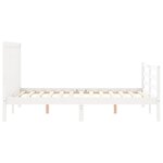 vidaXL Cadre de lit avec tête de lit blanc 140x200 cm bois massif