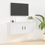 vidaXL Meuble TV mural Blanc 100x34 5x40 cm