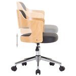 vidaXL Chaises pivotantes à manger lot de 6 bois courbé et similicuir