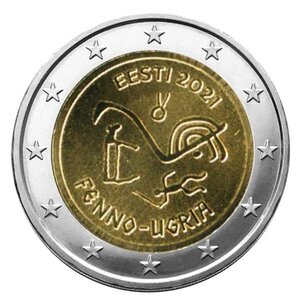 Pièce 2€ commémorative estonie - peuples finno-ougriens 2021