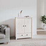 vidaXL Buffet Blanc 83x41 5x100 cm Bois massif de pin
