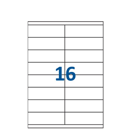 Lot de 500 planches étiquettes autocollantes blanches sur feuille a4 : 105 x 35 mm (16 étiquettes par feuille  spéciales bons de transport)
