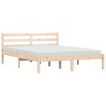 vidaXL Cadre de lit 135x190 cm bois de pin massif