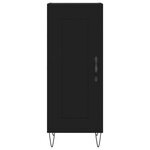 vidaXL Buffet haut Noir 34 5x34x180 cm Bois d'ingénierie