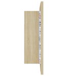 vidaXL Armoire à miroir à LED de bain Chêne sonoma 60x12x45 Acrylique
