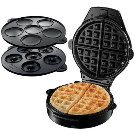 Russell Hobbs 24620-56 Gaufrier Fiesta 3en1 Plaque Gaufre Cupcake et Donut 900W