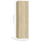 vidaXL Ensemble de meuble TV 8 Pièces Chêne sonoma Aggloméré