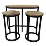 HSM Collection Ensemble de tables d'appoint 3 Pièces