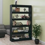 vidaXL Bibliothèque/Séparateur de pièce Noir 100x30x166 cm
