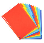 Intercalaires Carte 220g 12 Positions - A4 - Blanc - X 25 - Exacompta