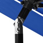 vidaXL Parasol à 3 niveaux avec mât en aluminium Bleu azuré 2 5 m