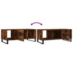 vidaXL Table basse chêne fumé 102x50x40 cm bois d'ingénierie