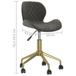 vidaXL Chaises pivotantes à manger lot de 6 gris foncé velours