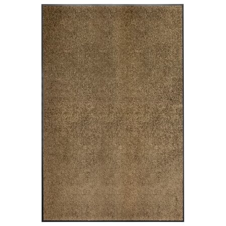 vidaXL Paillasson lavable Marron 120x180 cm
