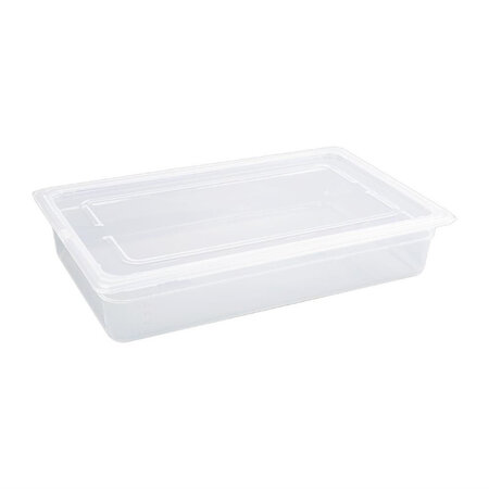 Bac en polypropylène gn1/1 100 mm avec couvercle - x 2 - vogue -  - polypropylène13 530x100x325mm