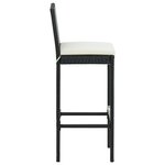 vidaXL Tabourets de bar de jardin et coussins lot de 4 résine tressée