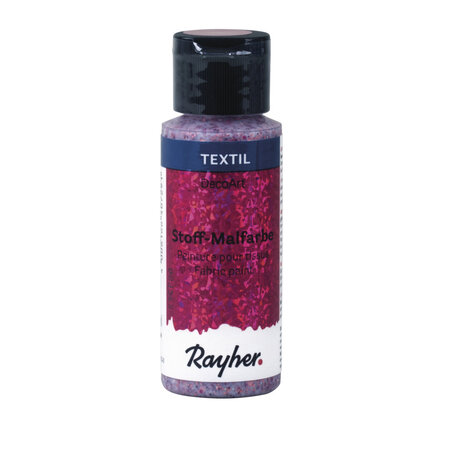 Peinture pour tissus Extrême Paillettes  rosé  flacon 59ml