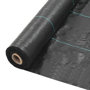vidaXL Toile de paillage PP 1 x 50 m Noir