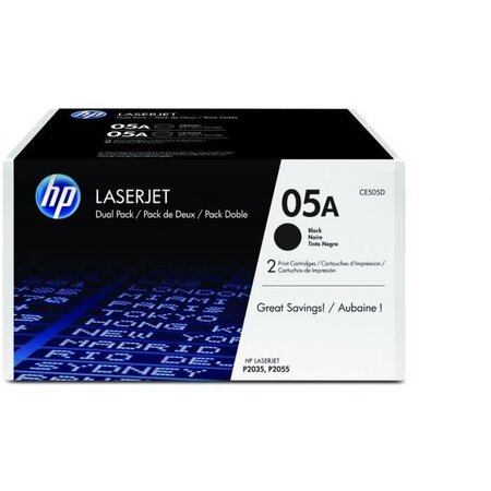 Hp - pack de 2 cartouches de toner 05a - 2 x 2300 pages - noir