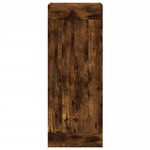 vidaXL Buffet haut Chêne fumé 34 5x34x180 cm Bois d'ingénierie