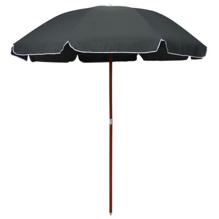 vidaXL Parasol avec mât en acier 240 cm Anthracite