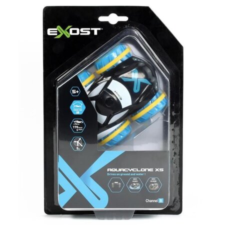 Exost voiture télécommandée amphibie aquacyclone xs - 11 cm - echelle 1:34