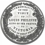 Médaille étain 1844 Visite du roi Louis-Philippe à la reine Victoria