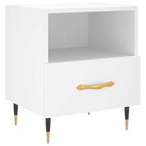 vidaXL Table de chevet blanc 40x35x47 5 cm bois d’ingénierie