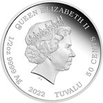 Pièce de monnaie en Argent 50 Cents g 15.57 (1/2 oz) Millésime 2022 James Bond 007 WORLD IS NOT ENOUGH