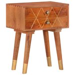 vidaXL Table de chevet 43 x 30 x 58 cm Bois de manguier massif