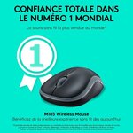 Logitech souris sans fil optique - m185 rouge