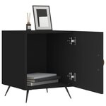 vidaXL Table de chevet noir 40x40x50 cm bois d’ingénierie